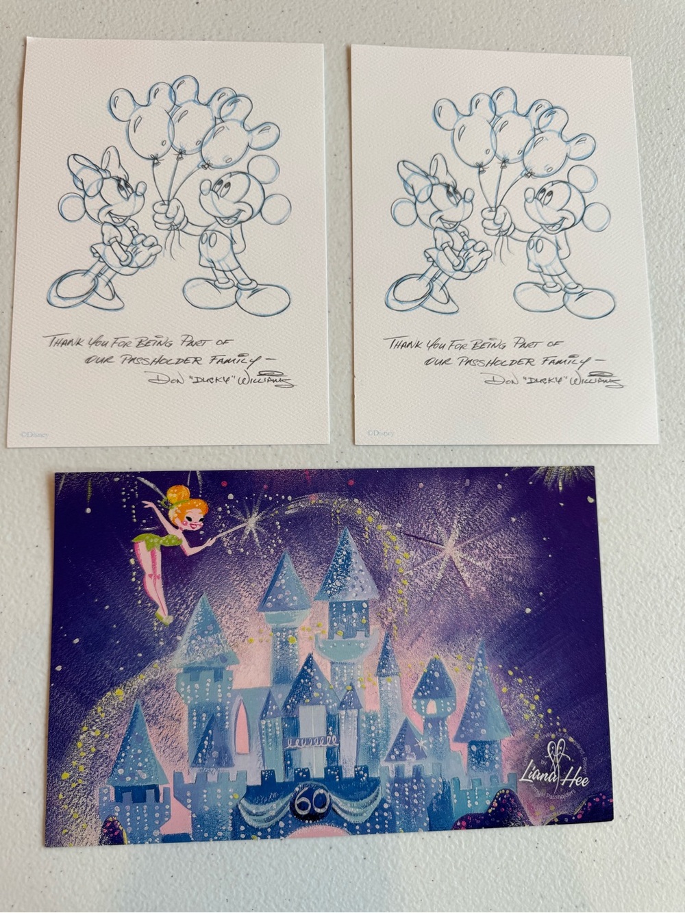 3 Disney Passholder Art Cards